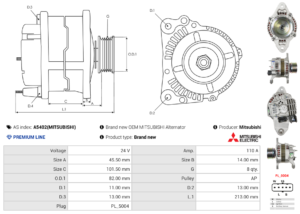 Alternateur A5402(MITSUBISHI)