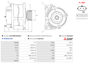 Alternateur A5412(MITSUBISHI)