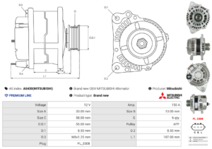 Alternateur A5430(MITSUBISHI)