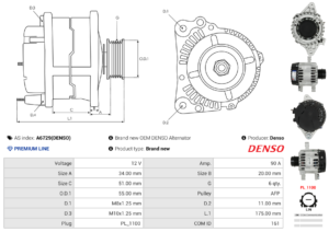 Alternateur A6729(DENSO)