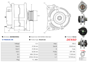 Alternateur A6038(DENSO)