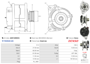 Alternateur A6051(DENSO)