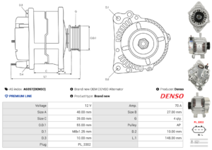 Alternateur A6057(DENSO)