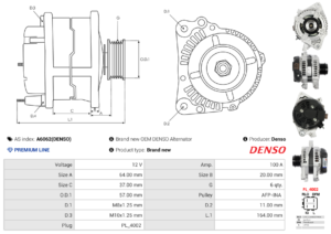 Alternateur A6062(DENSO)
