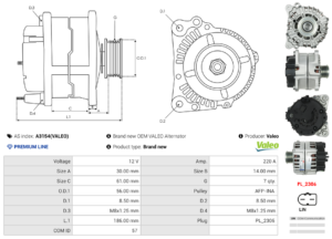 Alternateur A3154(VALEO)