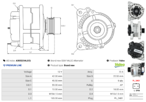 Alternateur A3032(VALEO)