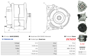 Alternateur A6481(DENSO)