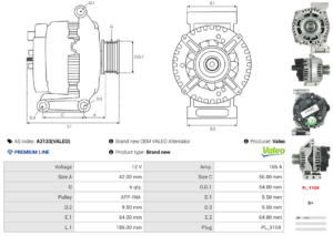 Alternateur A3133(VALEO)