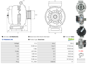 Alternateur A3145(VALEO)