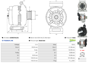Alternateur A3580(VALEO)