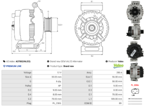 Alternateur A3700(VALEO)