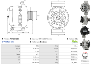 Alternateur A3702(VALEO)