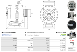 Alternateur A3709(VALEO)