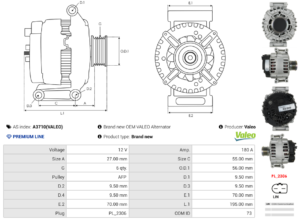 Alternateur A3710(VALEO)