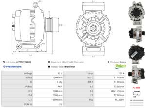 Alternateur A3715(VALEO)