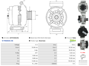 Alternateur A3721(VALEO)