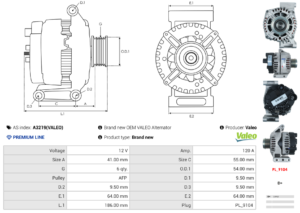 Alternateur A3219(VALEO)