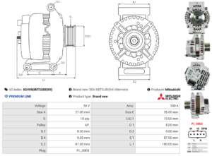 Alternateur A5499(MITSUBISHI)