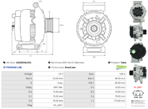 Alternateur A3329(VALEO)