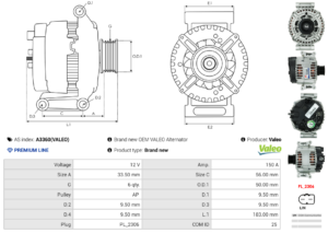 Alternateur A3360(VALEO)