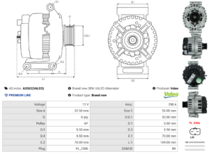 Alternateur A3362(VALEO)