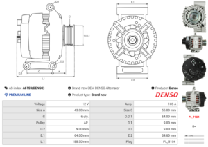 Alternateur A6159(DENSO)