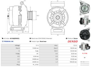 Alternateur A6166(DENSO)