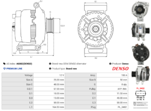 Alternateur A6082(DENSO)