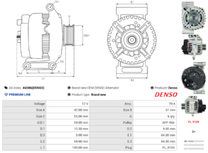 Alternateur A6086(DENSO)