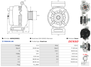 Alternateur A6096(DENSO)