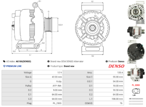 Alternateur A6106(DENSO)