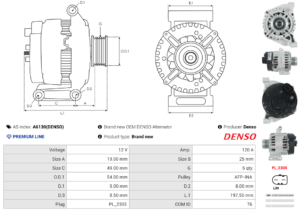 Alternateur A6130(DENSO)
