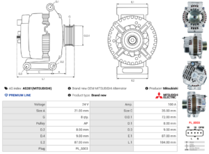 Alternateur A5281(MITSUBISHI)
