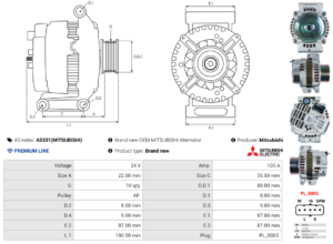 Alternateur A5331(MITSUBISHI)