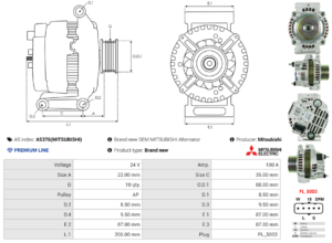 Alternateur A5376(MITSUBISHI)