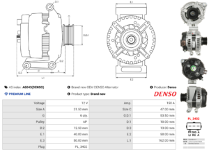 Alternateur A6043(DENSO)