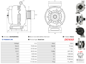 Alternateur A6049(DENSO)