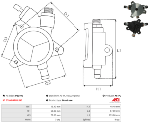 Pompe à vide alternateur P2019S