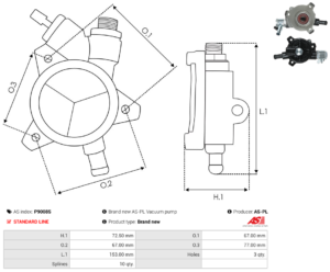 Pompe à vide alternateur P9008S