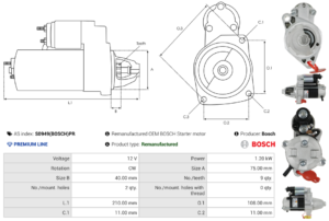 Démarreur S0949(BOSCH)PR