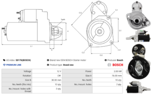 Démarreur S0176(BOSCH)