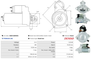 Démarreur S6061(DENSO)