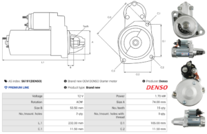 Démarreur S6191(DENSO)
