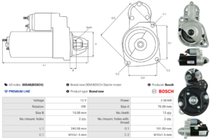 Démarreur S0540(BOSCH)