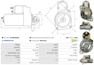 Démarreur S3129(VALEO)