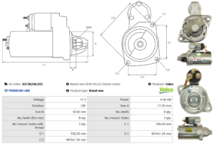 Démarreur S3136(VALEO)