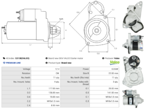 Démarreur S3138(VALEO)