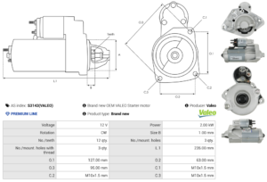 Démarreur S3143(VALEO)