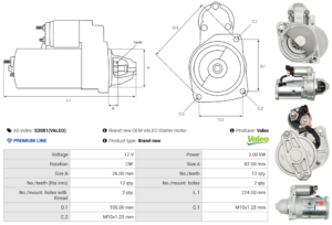 Démarreur S3081(VALEO)
