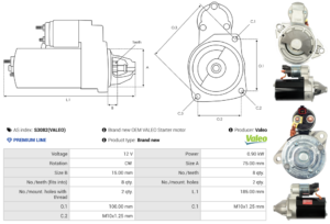Démarreur S3082(VALEO)